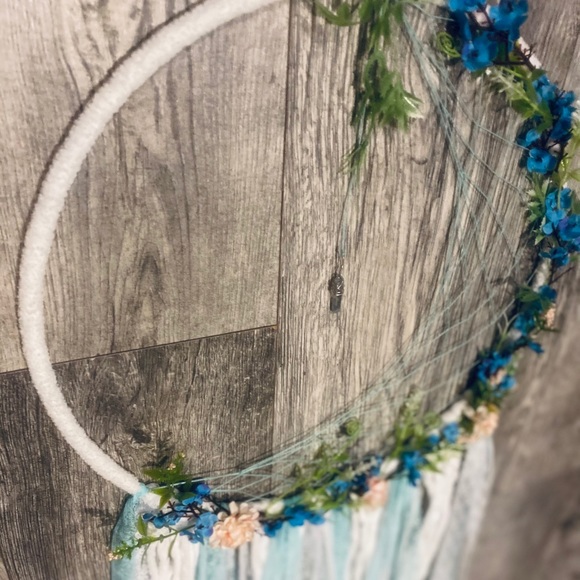 Fairy moon dreamcatcher with Quartz crystal